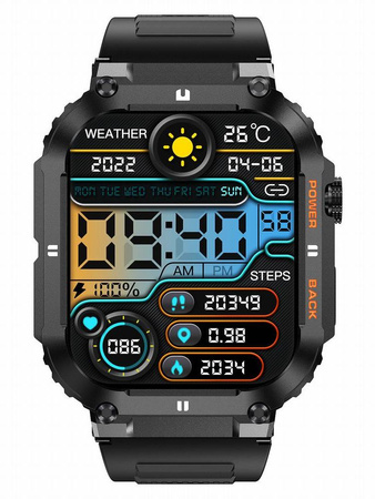 SMARTWATCH MĘSKI GRAVITY GT6-1 - WYKONYWANIE POŁĄCZEŃ, MONITOR SNU (sg020a)