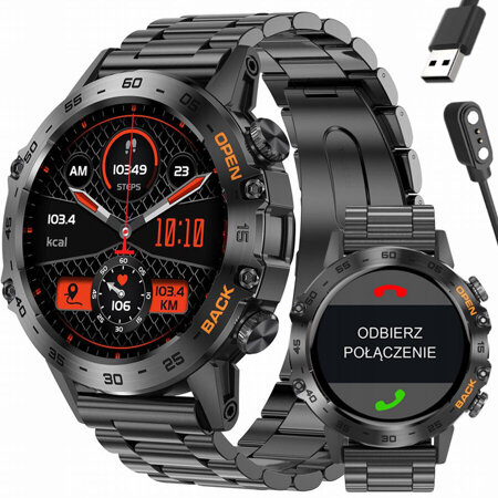 SMARTWATCH MĘSKI GRAVITY GT9-2 - WYKONYWANIE POŁĄCZEŃ, CIŚNIENIOMIERZ (sg021b)